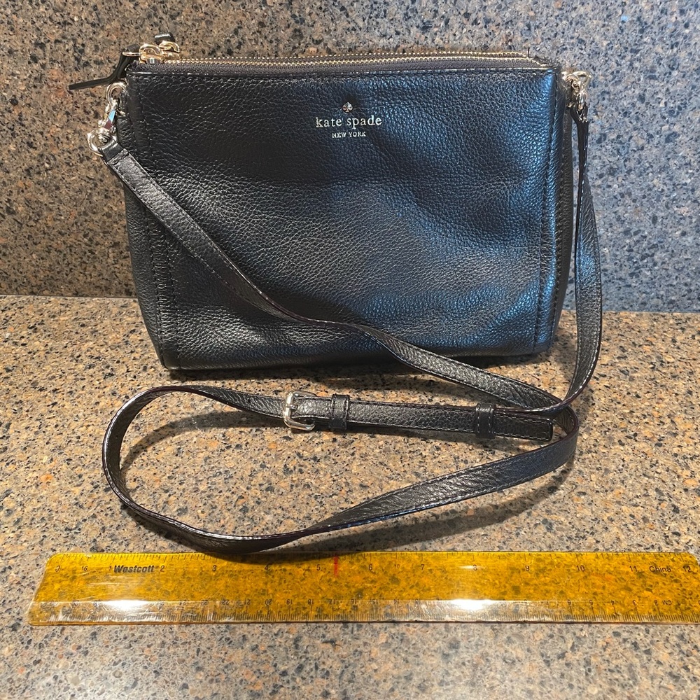 Kate Spade Crossbody Black Pebbled Leather